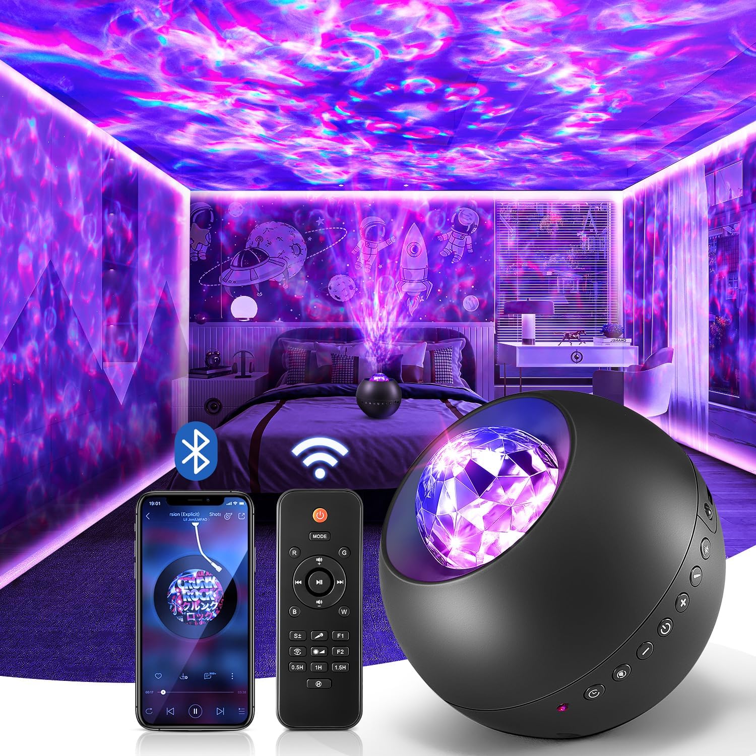 Проектор Blue Ocean Dream Galaxy Projector WH-E14 Black Купить по